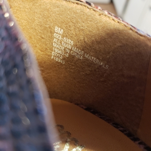 Cosmopolitan High Heel Platform Shoes Women's 8 Faux Snake Rainbow Multicolored - Picture 8 of 8